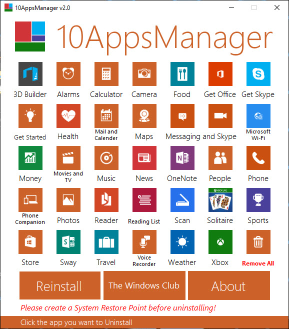 10AppsManager for Windows 10