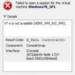 VirtualBox Error VT-x is not available (VERR_VMX_NO_VMX)