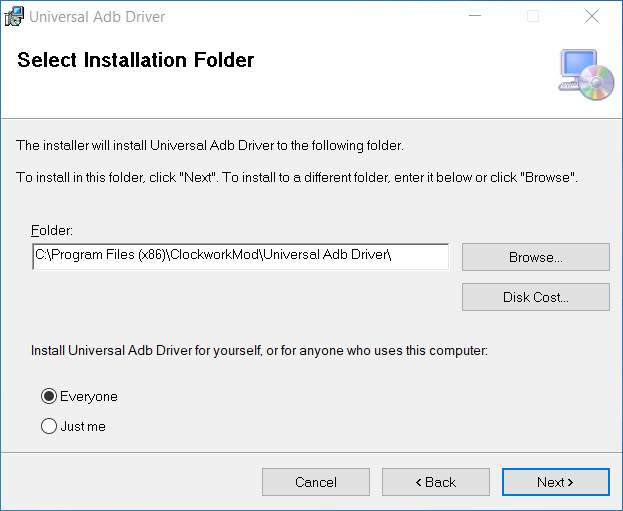 windows 10 install adb
