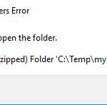 The compressed (zipped) folder is invalid