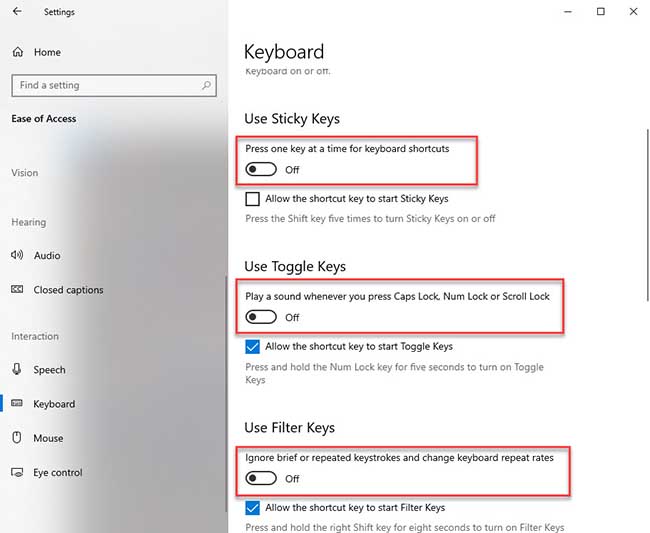 remap keyboard settings windows 10