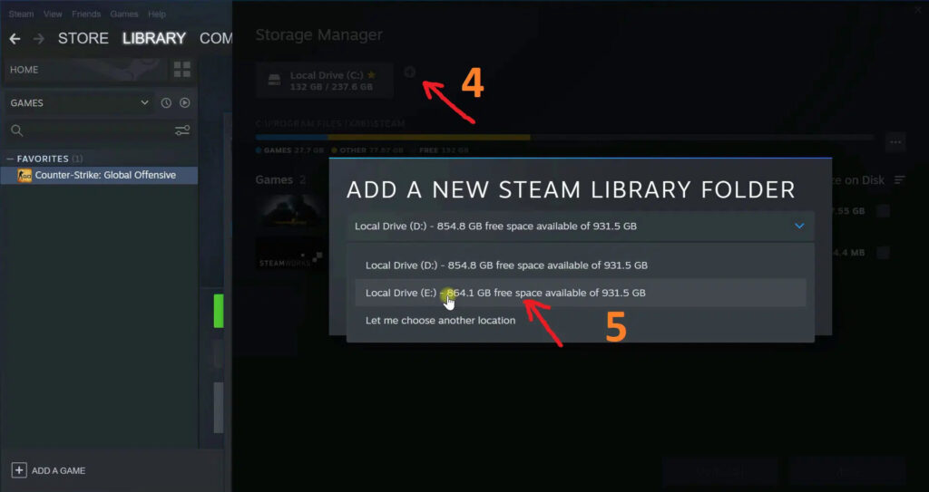 Transfer or Install STEAM games to another HD or SSD 