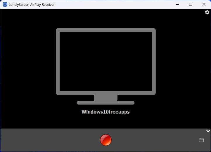 LonelyScreen AirPlay mirroring iPhone screen to Windows 11 PC